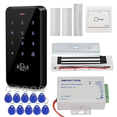 Image of KDL Door Access Control System IP68 Waterproof RFID Keypad Controller, DC12V Power Supply, Electric Magnetic Lock 180 kg/350 lbs with Support Z&amp;L Proximity 125 KHz for Home