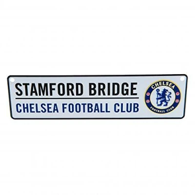 Image of Chelsea FC Official Metal Window Sign (26 x 7cm)