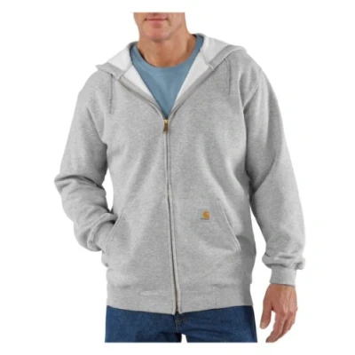Image of Carhartt Men&#039;s Loose Fit Midweight Full Zip Sweatshirt, Heather Grey, XS