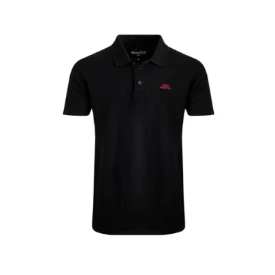 Image of Weird Fish Giles Pique Polo Black Size 3XL