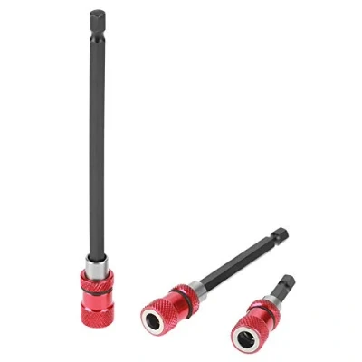 Image of 1/4&quot; Hex Shank Quick Release Screwdriver Extension Magnetic Stainless Steel Drill Bit Holder (60 100 150)