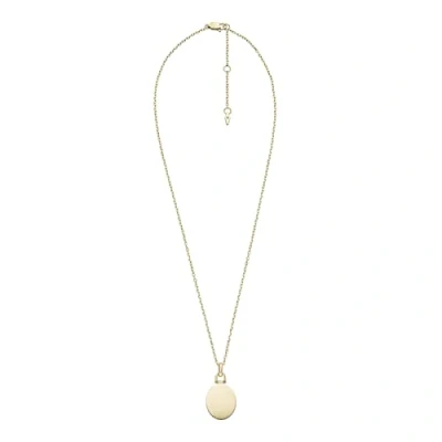 Image of Fossil Necklace for Women Drew, Length: 420mm+50mm, Width: 24.9mm, Height: 15.6mm Gold Stainless Steel Necklace, JF04173710