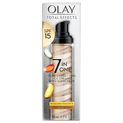 Image of Olay Total Effects 7 In 1 Tone Correcting Uv Moisturizer, Light To Medium 1.7 Oz