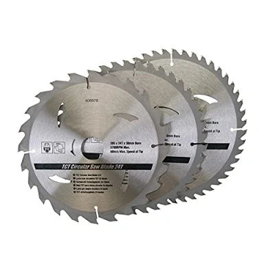 Image of Dapetz ® 205mm 8&quot; TCT Circular Saw Blades 24 40 48 Teeth 3Pk 30mm Bore