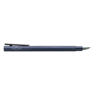 Image of Faber Castell Neo Slim Auminium B Fountain Pen Dark Blue