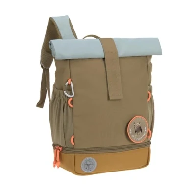 Image of Lässig MINI Rolltop Backpack Unisex School bag for kids, Size: One Size, Nature olive