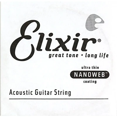Image of Elixir Strings Acoustic Phosphor Bronze Guitar String NANOWEB Coating, .047