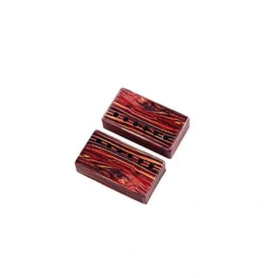 Image of Alnicov 2Pcs Humbucker Pickup Covers 50/52mm Neck Bridge for Electric Guitar Parts Colorful Red