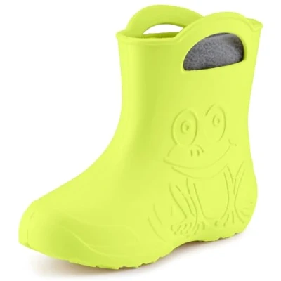 Image of Ladeheid Children&#039;s Girl&#039;s Boy&#039;s EVA Wellington Boots Rain Shoes LA CA 03 (Lime, 13/14 UK Child)