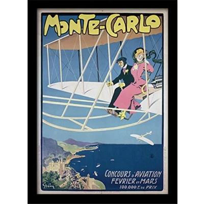 Image of Pyramid International Monte Carlo Memorabilia, Multi Colour, 30 x 40 cm