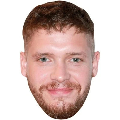Image of Billy Howle (Beard) Celebrity Mask, Flat Card Face, Fancy Dress Mask