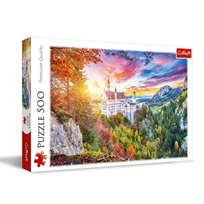 Image of Trefl 37427 500 Elemente Landschaft, Wald, Bayern, Modernes DIY Puzzle, Kreative Unterhaltung, Spaß, für Erwachsene und Kinder ab 10 Jahren, View of Neuschwanstein Castle, Germany