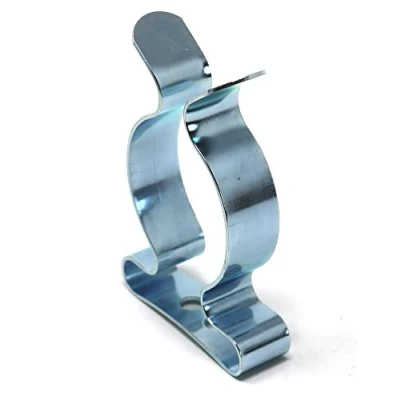 Image of 5 x fiXte BZP Tool Clips 38mm Spring Steel Storage Terry Shed Workshop Garage Home