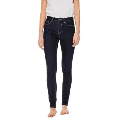 Image of MYT Womens Skinny High Rise Jeans Stretch Denim Pants Trousers Dark Blue Waist Size 6
