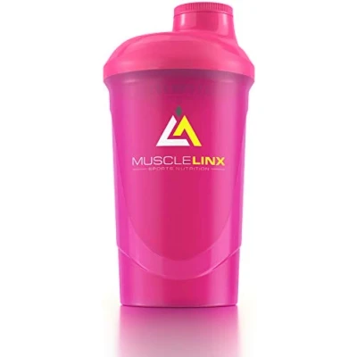 Image of Musclelinx Sports Nutrition Protein Shaker Screw top 100% Leak Proof Drinks Bottle 600ml to 800ml by Musc (Pink)