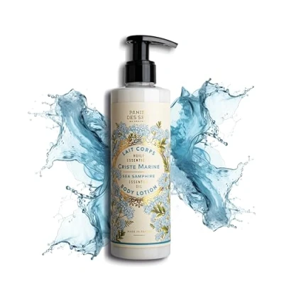 Image of Panier des Sens Body Lotion Sea Samphire Moisturiser for Dry Skin With Shea Butter Care Made in France Vegan Women and Men 97% Natural Ingredients 250ml