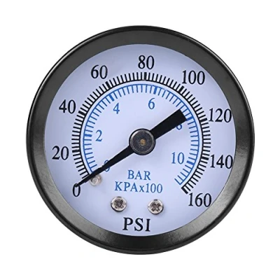 Image of Mini Pressure Gauge, 1/8&quot; NPT Meter for Fuel Air Oil and Water 0 160 psi / 10 bar
