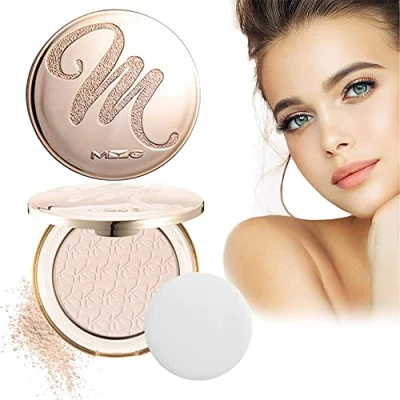 Image of Golden Diamond Face Powder, Oil Control Pressed Long Lasting Waterproof Powder Setting (#3 Natural Color)