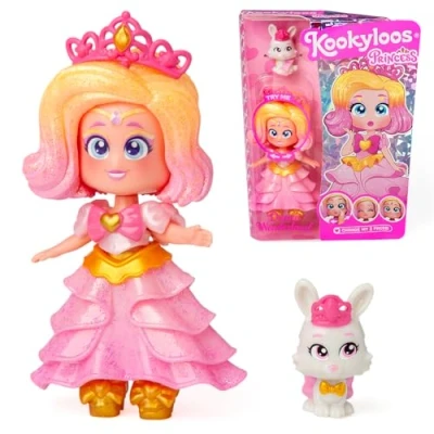 Image of KOOKYLOOS princess series DREAM WONDERLAND Collectable doll from the Contains 1Kookyloos doll,1 set of themed clothes and shoes,1 accessory 1 pet,1doll,3 different faces