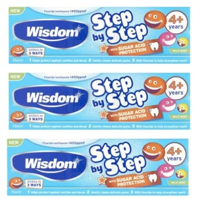 Image of Step by 4+ Toothpaste Gentle Mint Flavor, Fluoride Protection, and Cavity Prevention for Kids 4 Years Older 75ml.