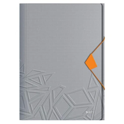 Image of Leitz 3 Flap Folder, Holds up to 150 A4 Sheets, Elastic Closure, Flexible Plastic, Grey, Urban Chic Range, 46490088