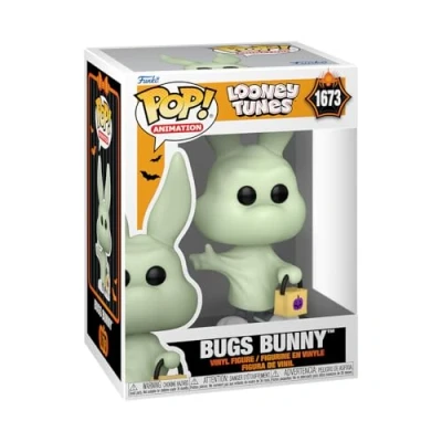 Image of Funko Pop! Animation: LTH Bugs Bunny (Ghost) ​ Looney Tunes Collectable Vinyl Figure Gift Idea Official Merchandise Toys for Kids &amp; Adults TV Fans Model Collectors