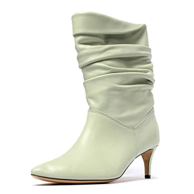 Image of L37 HANDMADE SHOES Women&#039;s Electricity Fashion Boot, Green, 8 UK