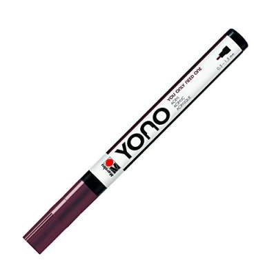 Image of Marabu Yono Marker Pen, Fine Bullet Tip, (0.5 1.5mm), Brown, (285), Single Works On Any Surface, Metal, Glass, Wood, Fabric, Stone, Plastic, Cardboard