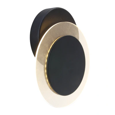 Image of Lido Integrated LED Wall Light Black Matt, Transparent Edited