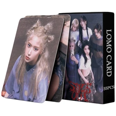 Image of PYAJUU NMIXX Photocards K POP 3rd EP Fe3O4: STICK OUT Album 55PCS Lomo Cards Merch