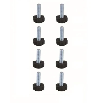 Image of cyclingcolors 8 x Thumb Screws M8 30 mm Adjustment Screw Furniture Feet Regulating Adjusting Plastic Steel