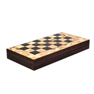 Image of 19 Inch Manopoulos Red Oak Backgammon Set