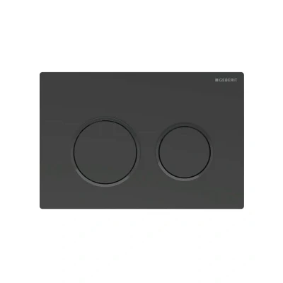 Image of Omega20 Dual Flush Plate Matt Black/Black Geberit