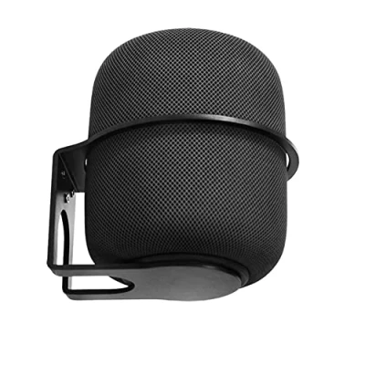 Image of Wall Mount For Apple HomePod Speaker Holder Aluminum Alloy Hanger Bracket Space Saving Stand (Black)
