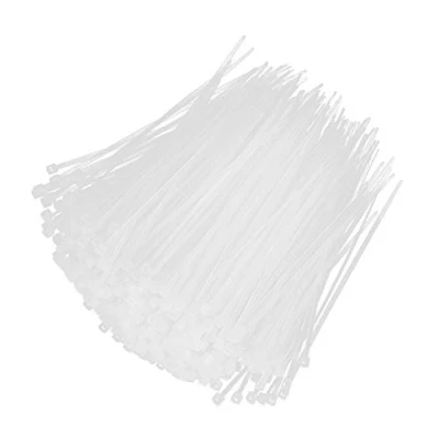 Image of Cable Ties, 1000pcs White Plastic Self Locking Zip Ties for Home DIY Management Packaging 3 x 100mm (3x100)