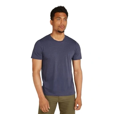 Image of Icebreaker Men&#039;s Natural Blend Central Classic Slim Fit T Shirt for Everyday Use, Gym &amp; Training Graphite, L