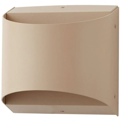 Image of Lindby LED outdoor wall light Lenore, beige, metal, 13.5cm