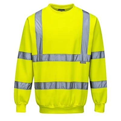 Image of Portwest B303 Comfort Elasticated Hi Vis Sweatshirt Yellow, 4X Large