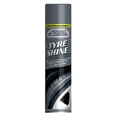 Image of CAR PRIDE TYRE SHINE 300ml LEAVES A LONG LASTING WET LOOK TO TYRES