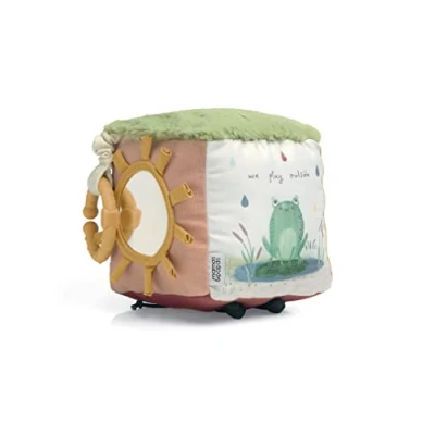 Image of Mamas &amp; Papas Baby/Toddler Soft Toy Activity Cube Grateful Garden, Multi