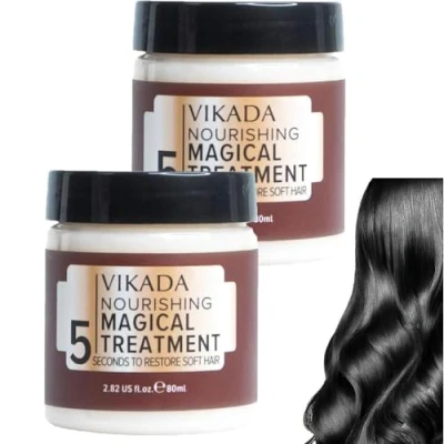 Image of 2 Pcs Vikada Nourishing Magical Treatment, 5 Seconds to Restore Soft Hair, Advanced Molecular Hair Root Deep Conditioner Mask for Dry Damaged