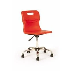 Image of Titan Swivel Senior Chair 435 525mm Seat Height Red T35 R