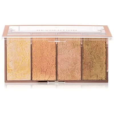 Image of Revolution Vintage Lace Intense Metallic Cream Powder Highlighting Palette 4 x 5g