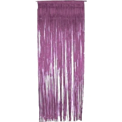 Image of Henbrandt Baby Pink Foil Shimmer Curtain