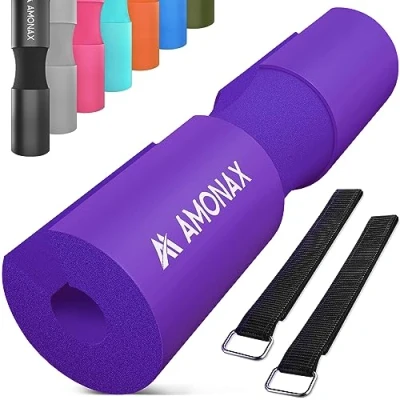 Image of AMONAX Barbell Squat Pad, Extra Thick Foam Padding for Neck &amp; Shoulder Support, Strength Training Equipment Attachments Gym Fitness Workout Cover Hip Thrusts, Weight Lifting Heavy Squats