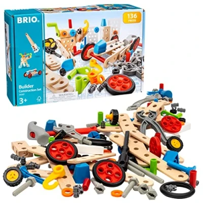 Image of BRIO Builder Construction Set STEM Learning, Building And Educational Toys Ages 3 Year Olds Up