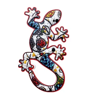 Image of Mosaic Gecko Barcelona Spain Fridge Magnet Souvenir Gift Home Decoration 3D Magnetic Sticker