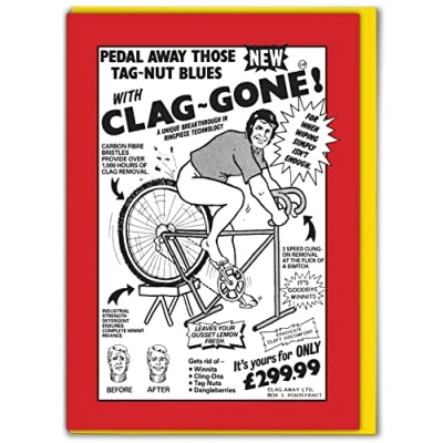 Image of Brainbox Candy Official Viz Advert Birthday Card Hilariously Funny &#039;Clag Gone&#039; Cheeky Alternative Humour For Him Her Men Women Friend Mates Sold