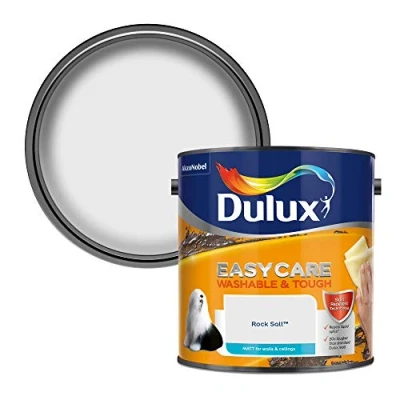 Image of Dulux Easycare Washable &amp; Tough Matt Emulsion Paint For Walls And Ceilings Rock Salt 2.5 Litres