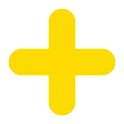 Image of &#039;X Symbol&#039; Floor Signal, Yellow, (300mm x 300mm) Pack of 10